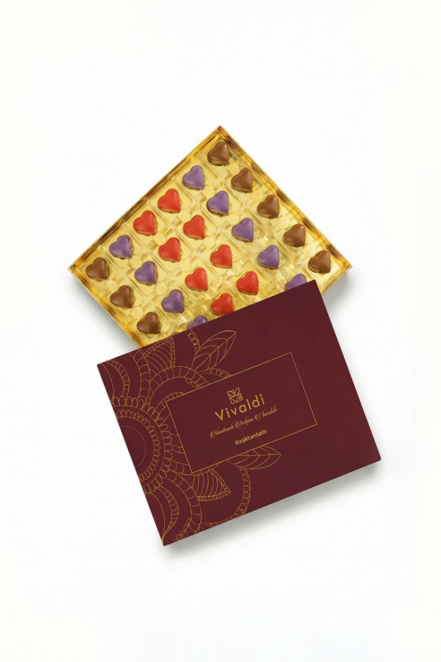 Mandala Serisi 24'lü Kalpli Çikolata Kutusu