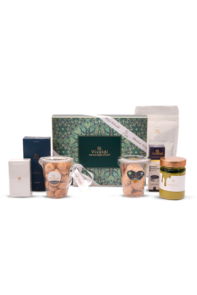 Vivaldi Tutti Grand Hediye Seti - El Yapımı Belçika Çikolatası, Gurme Antep Fıstığı Kreması, Unisex Parfüm ve Prestij Lezzetler